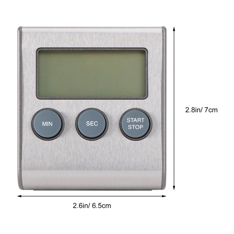 1 Pc Professionele Digitale Timer Abs & Rvs Minuut Tweede Timer Keuken Timers Voor Koken Klok Accessoires