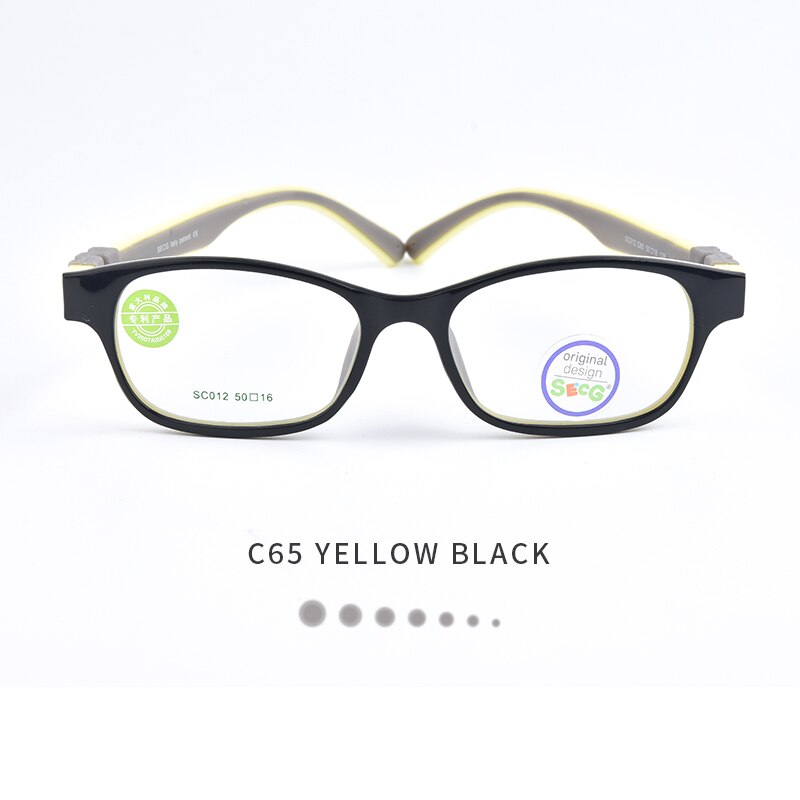 SECG óptico montura de gafas de niño TR90, gafas de sol de los niños Flexible de Protección de Niños gafas de dioptrías de goma: C65