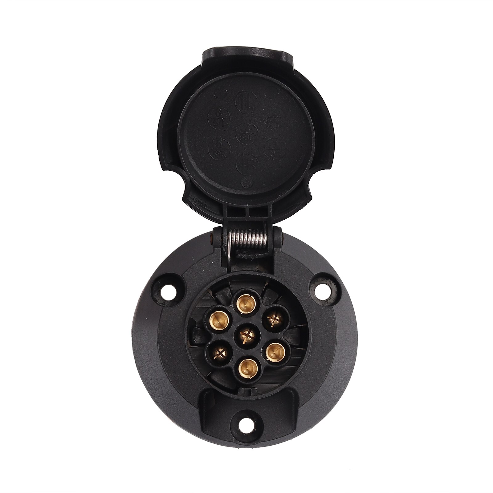 TANiCE Europe Style 7 Pin Trailer Plug with Spring Wire for Power Trailers Caravans Semi-trailer Lights Cable Connector Adapter