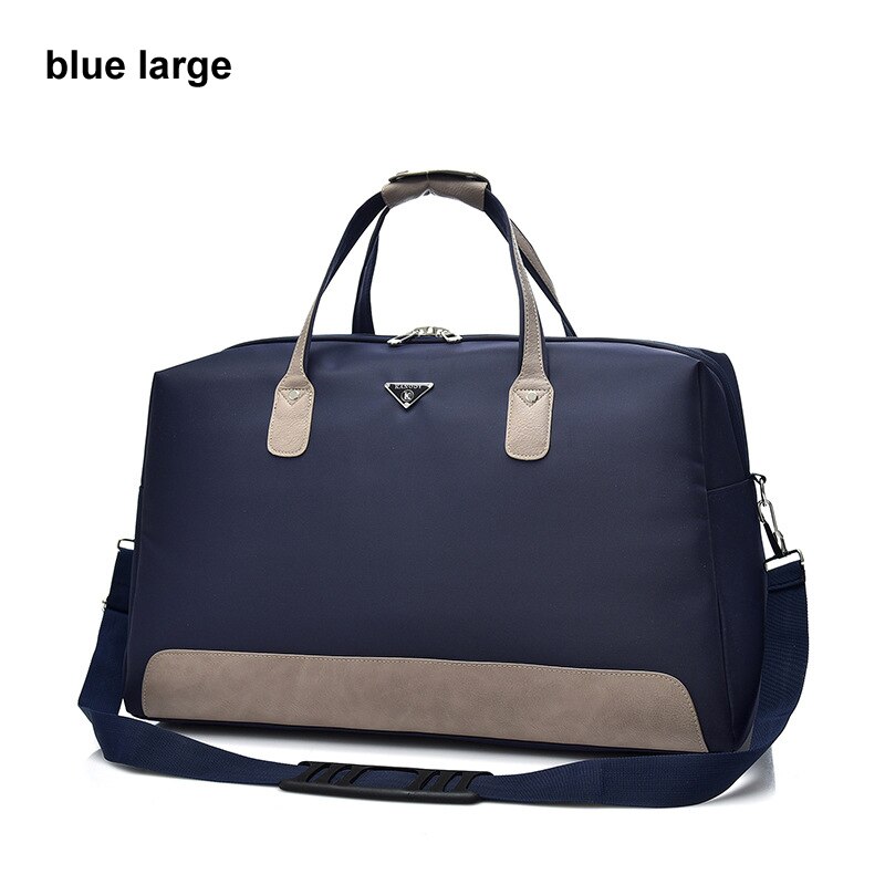 Niyobo nova oxford à prova dwaterproof água saco de viagem das mulheres retalhos couro sacos de viagem duffle grande capacidade tote bagagem bolsa de ombro: blue large size