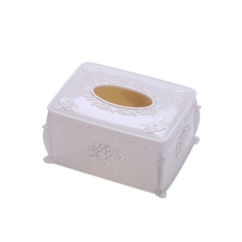 Universel tissue box cover yndig udskårne blomster rektangel formet tissue box holder til badeværelse soveværelse bil