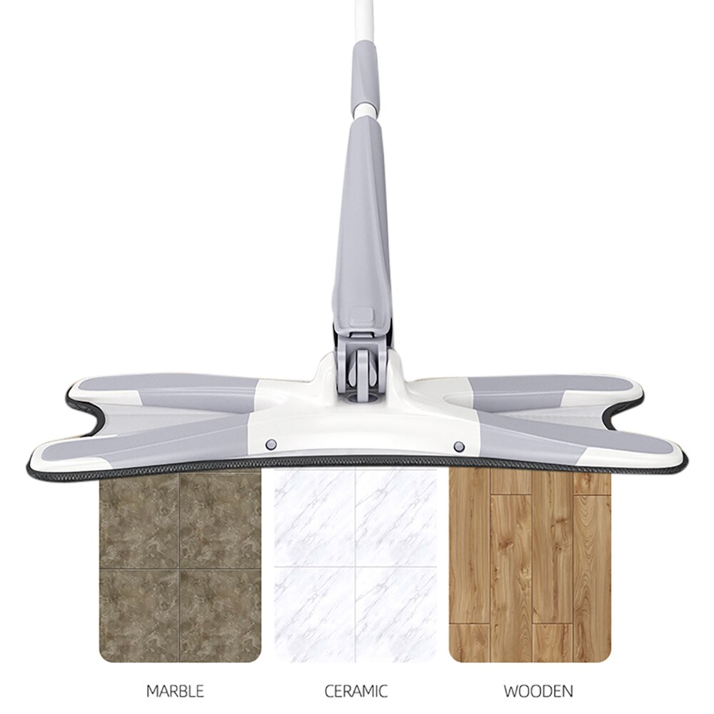 Balai serpillière plat en microfibre de Type X avec tampons de rechange, outil de nettoyage de sol à essorage facile
