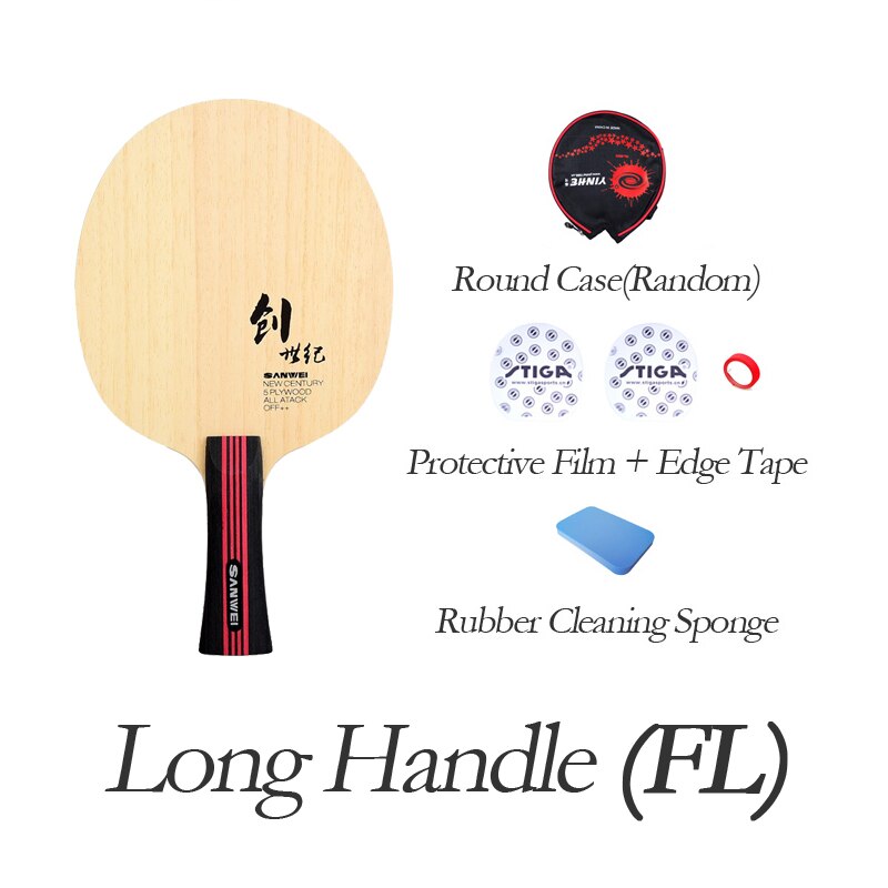 SANWEI Century Table Tennis Blade (5 Ply Wood, Allround) Racket Ping Pong Bat Paddle: FL YP FT HMC