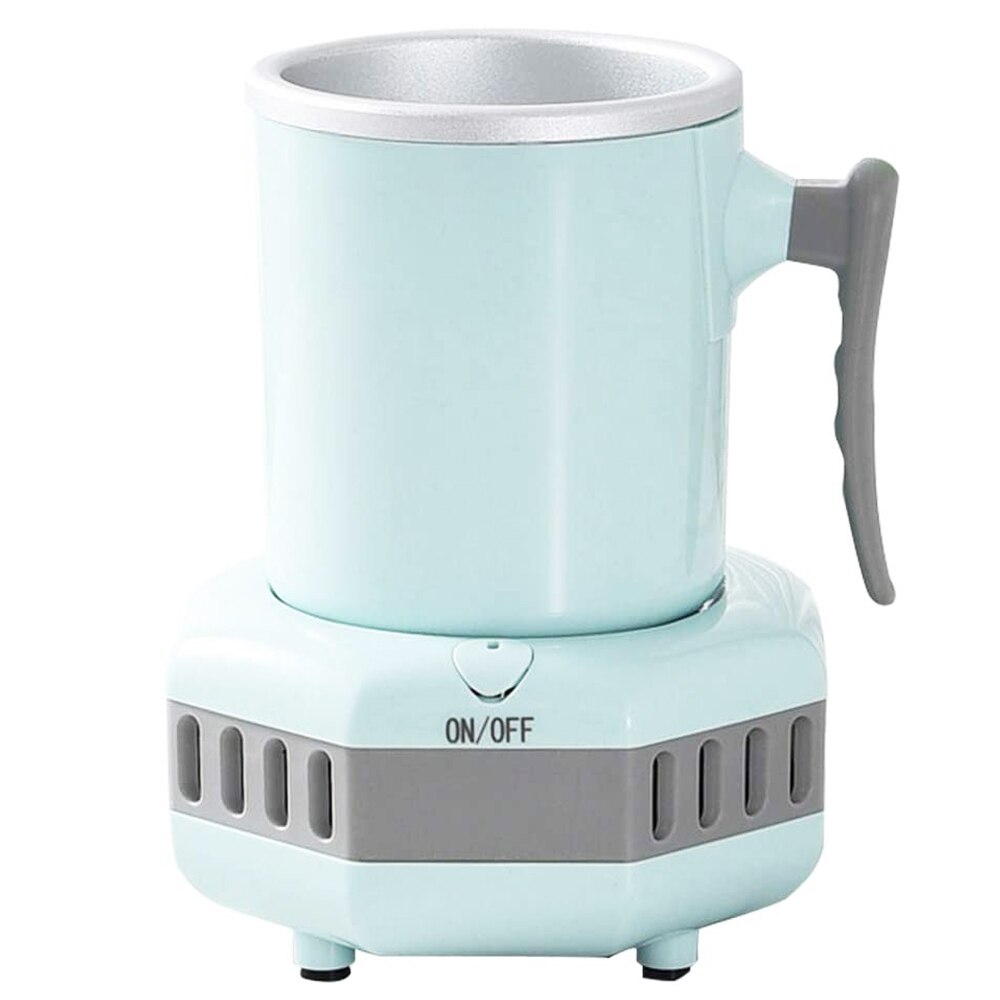 Drikkevarekøler kop kontor hjem hurtig køler elektrisk kølekrus mini desktop køleskab til cola vin bærbart køleskab: Blå