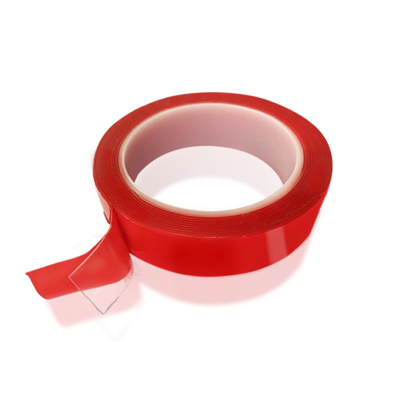 Film rouge Transparent Ultra fin, ruban adhésif Double face, résistant aux hautes températures, sans marques, adhérence étanche, adhésifs forts, 2 pièces