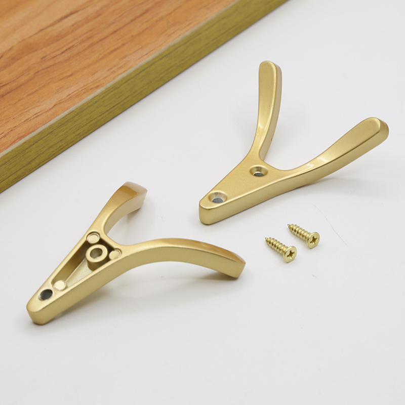 Moderne Möbelhaken Aluminium Tür Kleiderbügel Schwarz Gold Kleidung Schlüssel Kleiderbügel Haushalt Schrank Haken