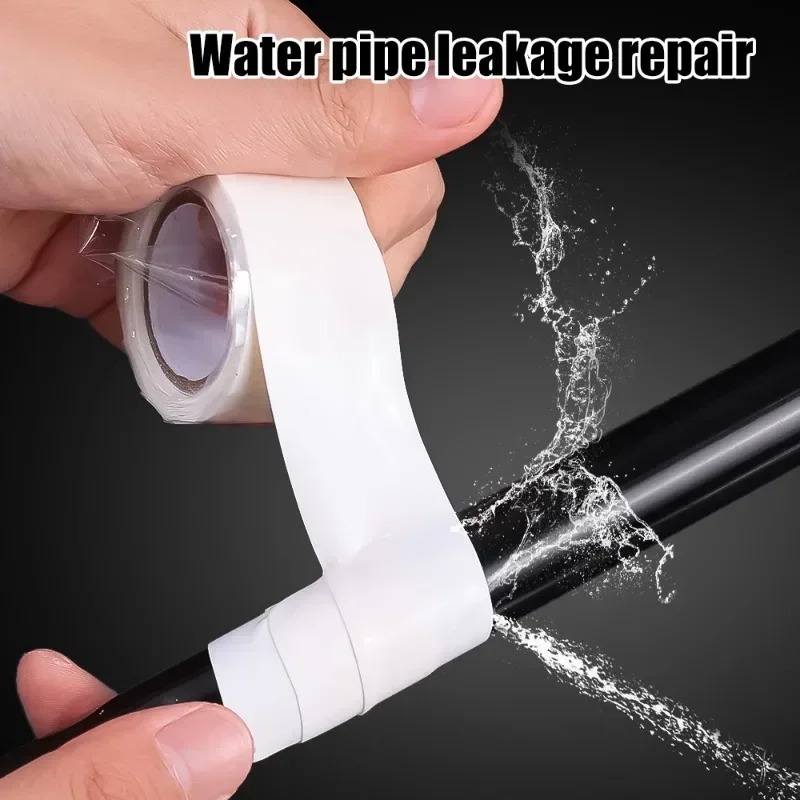 Superstarkes, wasserdichtes Stoppband, wasserdichtes Reparaturflicken für Wasserleitungen aus Silikon, hochtemperaturbeständiges Isolierband