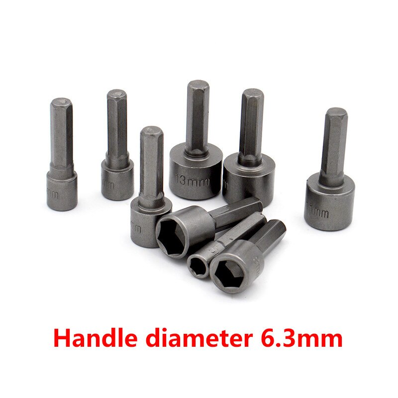 9 Pcs Set 5-13mm Nut Screwdriver Screwdriver Set Hexagon Socket Sleeve Nozzle Wrench Set Powerful Sleeve Drill Pow