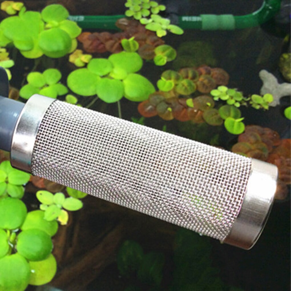 1Pc S/L Aquarium Filter Rvs Inlaat Case Mesh Garnalen Netten Filters Instroom Inlet Beschermen aquarium Accessoires