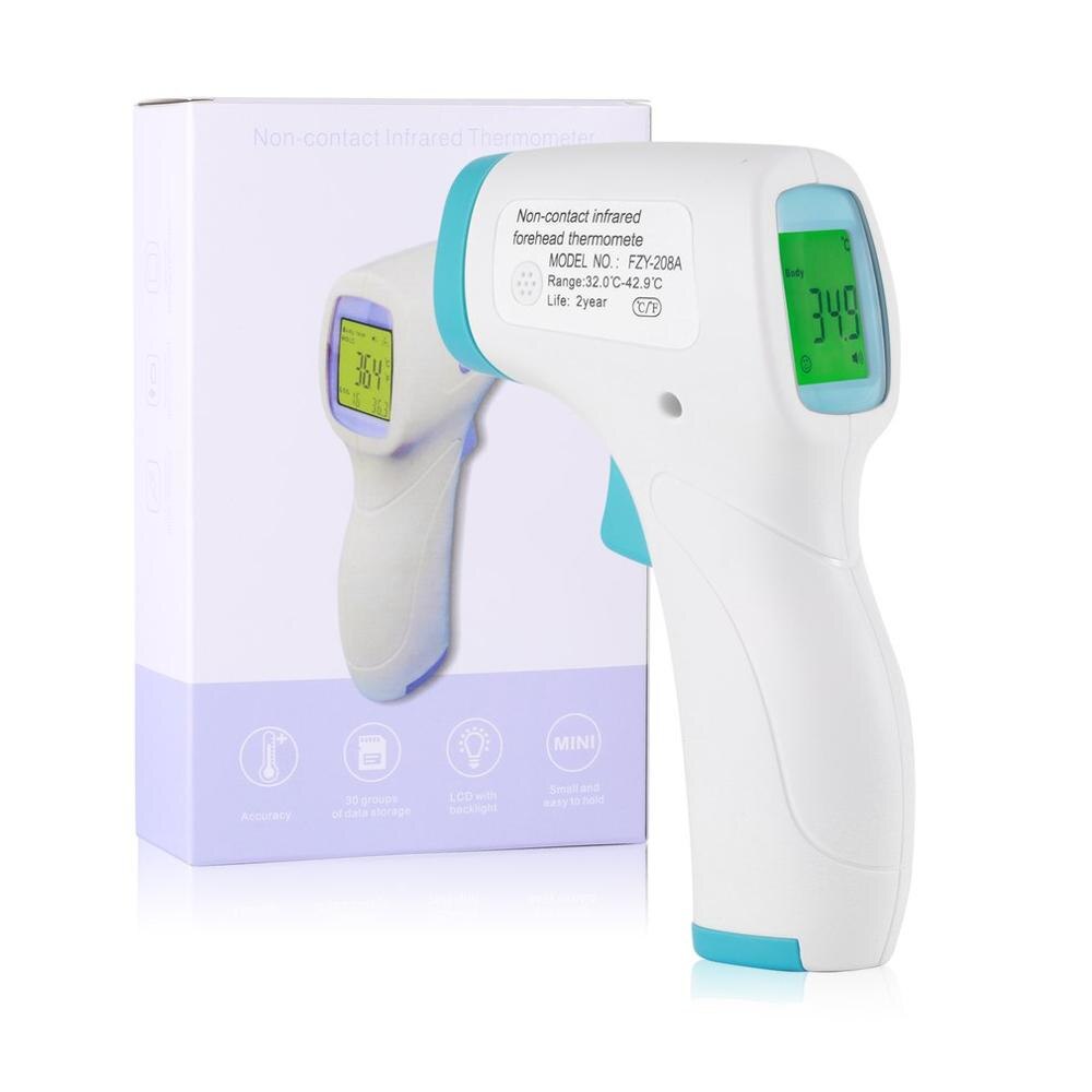 Infrarødt termometer pande krop berøringsfrit termometer baby voksne udendørs hjem digital infrarød feber øretermometer: Sg577800
