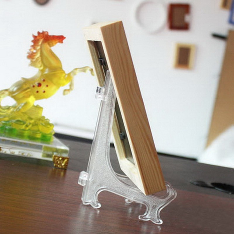 1 pcs Clear Plate picture Frame Display Rack Plate cadre photo Frame Easel Stand Photo Pedestal Holder Home Decor Tool quadros
