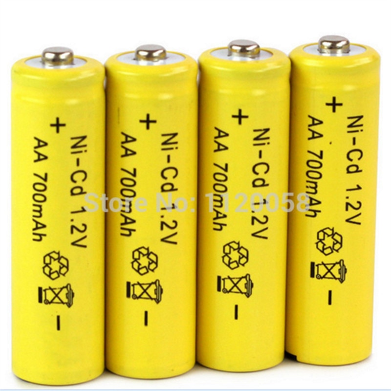 500 Keer Oplaadbare Aa Batterij 4 Stks/partij 700 Mah 1.2V Ni-Cd 2A Neutrale Batterij Voor Rc Controller speelgoed Elektronische Etc.