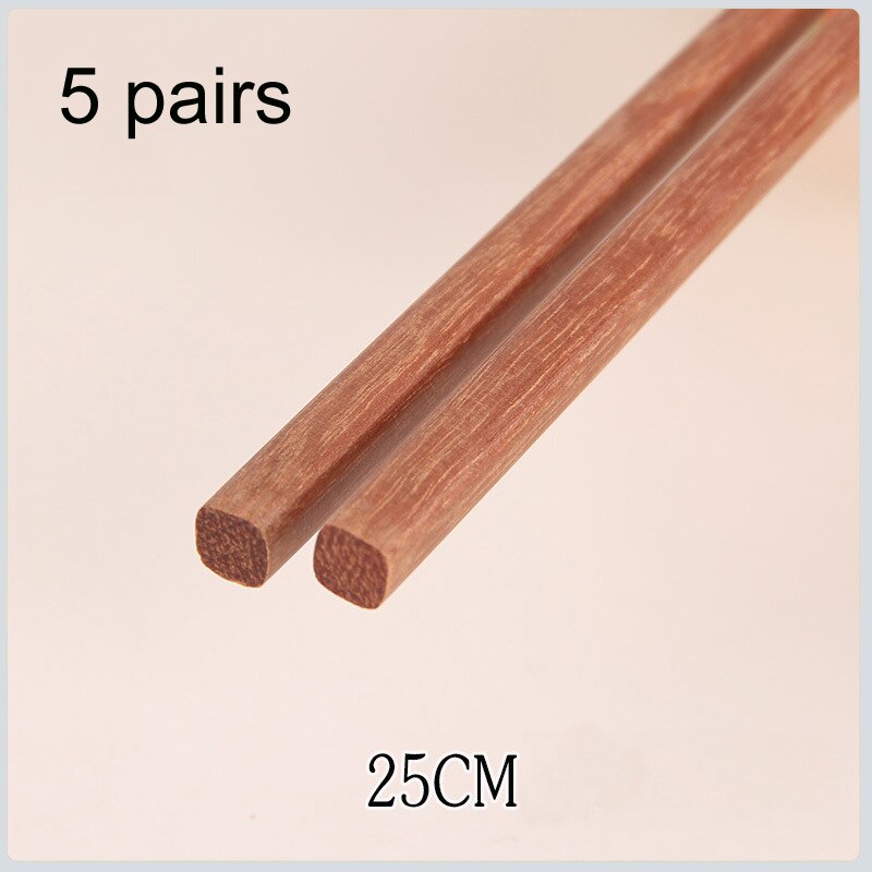 BalleenShiny 5 par chińskich naturalne drewniane bambusowe pałeczki bez lakieru bez wosku zdrowe jedzenie naczynia Sushi siekać kije Tablewrae: D