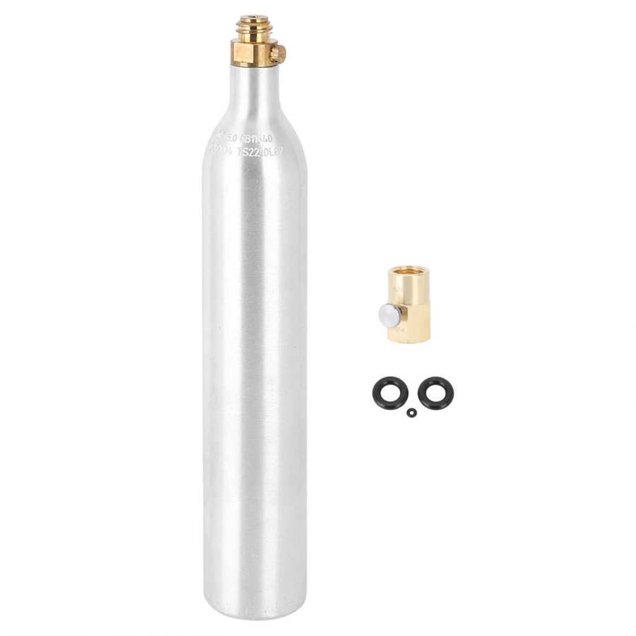 0.6l läskbryggare påfyllbar läskflaska cylinder med ventil  tr21 x 4 flaskor med läskpåfyllningsadapter tillbehör: Oss cga -320
