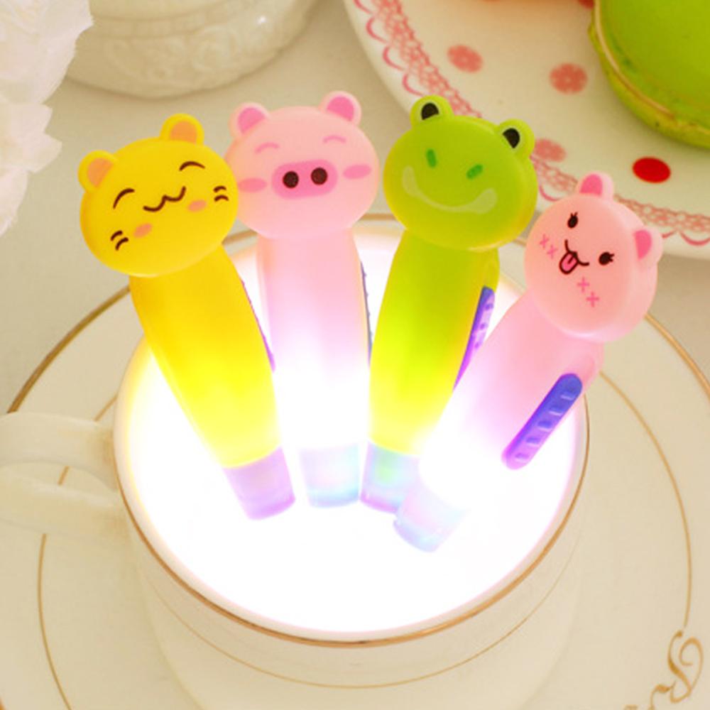 Oor Lepel Reiniging Met Led Verlichting Leuke Cartoon Dier Afneembare Oorsmeer Remover Tool Veiligheid Cleaner Lepel Voor Kinderen Gezondheid