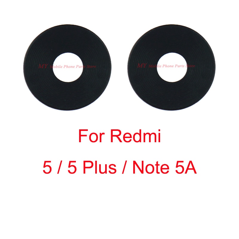 10 Stuks Achter Terug Camera Glazen Lens Voor Xiaomi Redmi 5 Plus 5 Plus 5 + Note 5A Redmi5 Redmi5 + Note5a Met Sticker