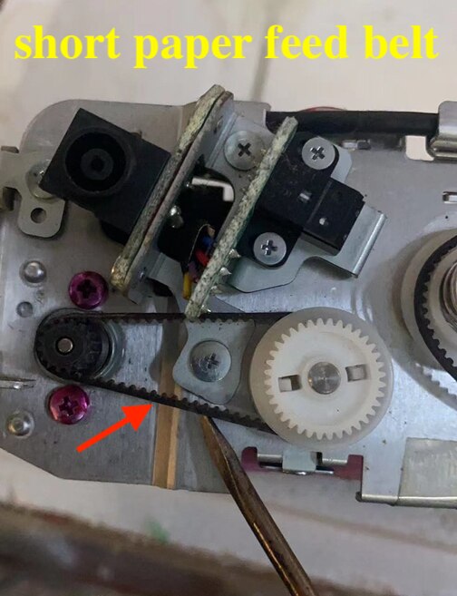 Correa de Motor para Canon PIXMA ip100 ip 100, cinta de alimentación de papel, codificador de Motor, tira de disco, todas las piezas de repuesto: Paper Belt Short