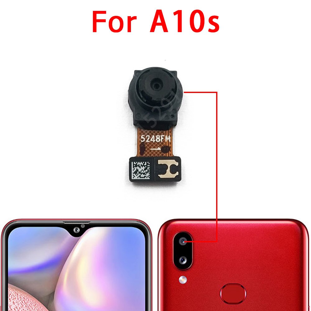 Cámara Frontal y trasera Original para Samsung Galaxy A10s A107, módulo de cámara Frontal principal, piezas de repuesto flexibles: A10s Back Depth