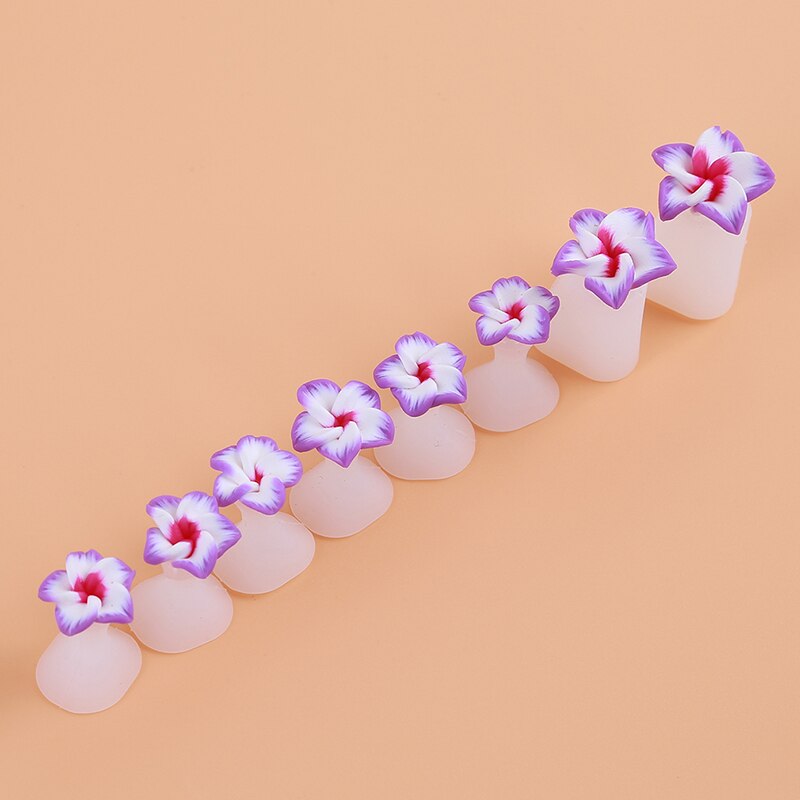 8 Teile/satz Nail art Werkzeuge Silikon Toe Separator Fuß Pads Für Hause Und Salon Anwendung Pediküre DIY Maniküre Zubehör: Armee Grün