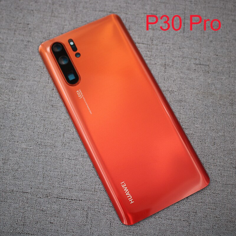 Original Huawei P30 Profi P 30 Zurück Batterie Abdeckung Hinten Glas Tür Gehäbenutzen Ersatz Tafel fallen Für p30Profi Mit Kamera objektiv &Ampere; Logo: P30Profi-rot