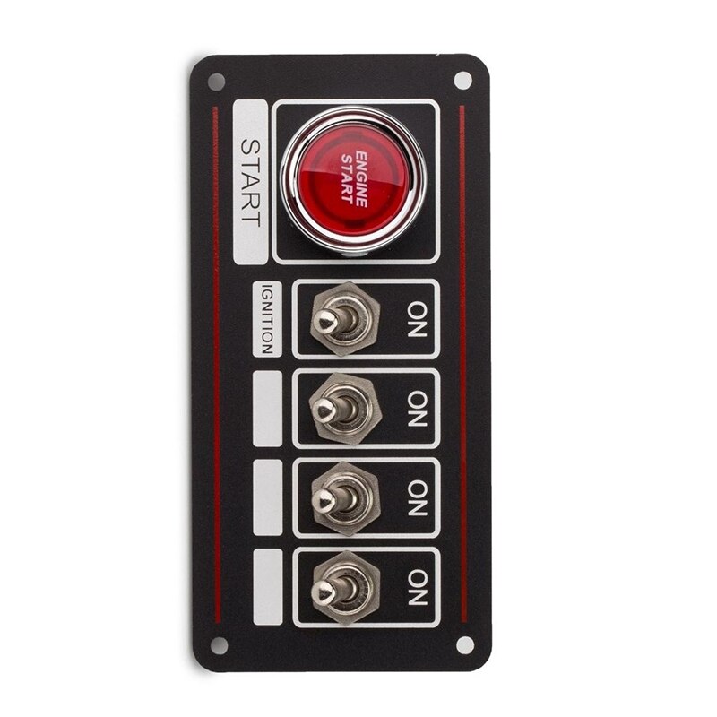 12V Led Ignition Switch Panel Voor Racing Auto Motor Startknop