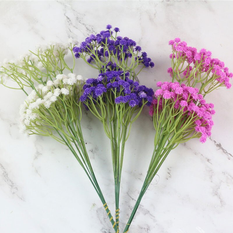 90 têtes fleurs artificielles faux bébé souffle gypsophile décoration de mariage anniversaire bricolage Photo accessoires fleur têtes branche