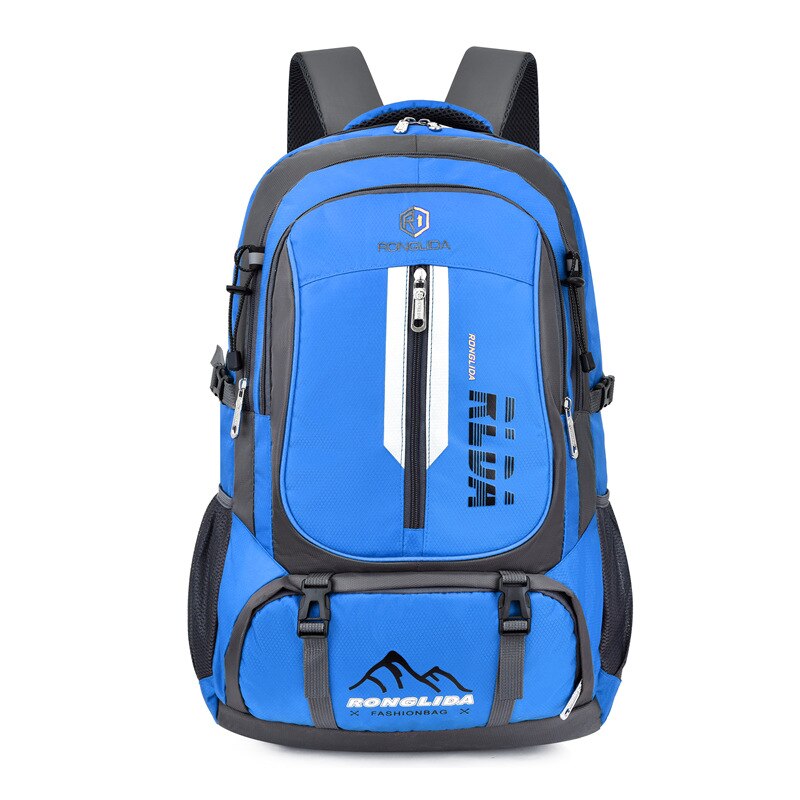 Mochila para hombre, mochila de viaje, mochila de senderismo al aire libre unisex, mochila de Nylon para hombre: Azul