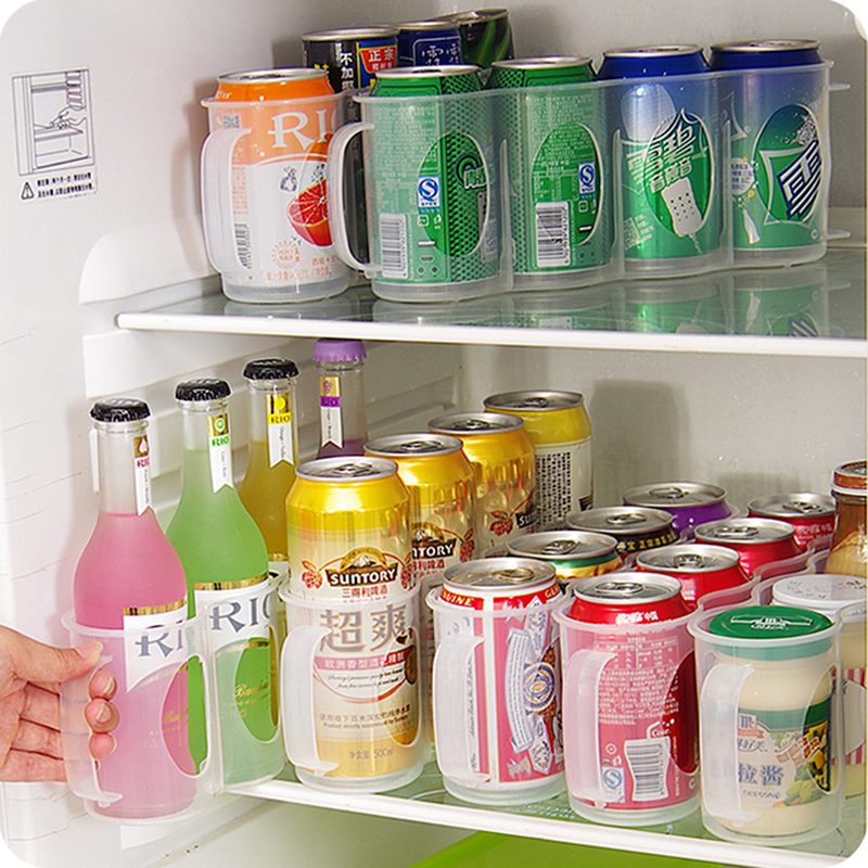 Drinken Fles Koelkast Organizer Case Transparant Duurzaam Container Plastic Blikjes Keuken Opbergdozen Voedsel Container