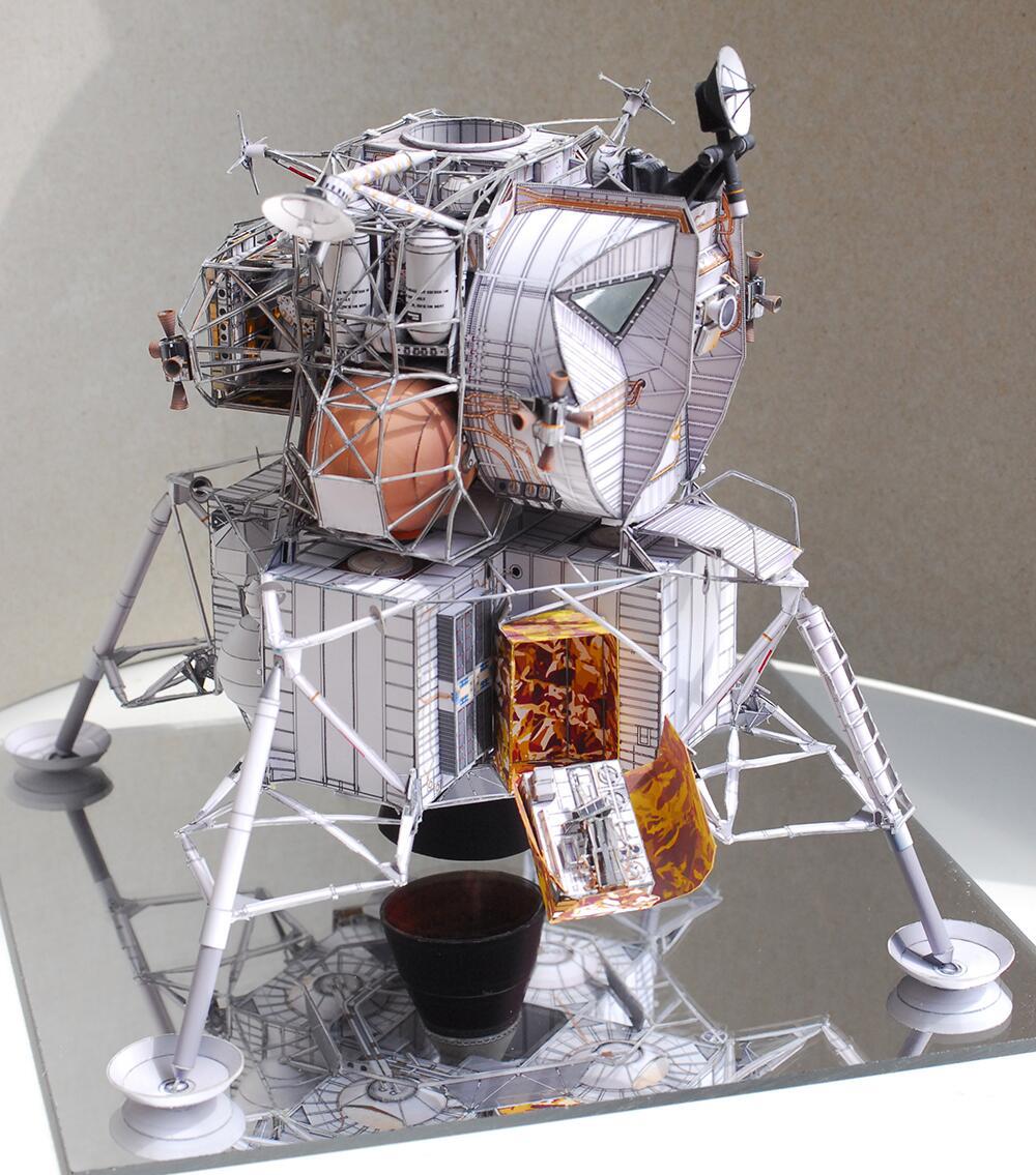 Fijne Apollo 13 Lunar Module 3D Papier Model Handgemaakte Diy Liefhebbers Collectie: Apollo Lunar Module  Japanese Version Instruction Book