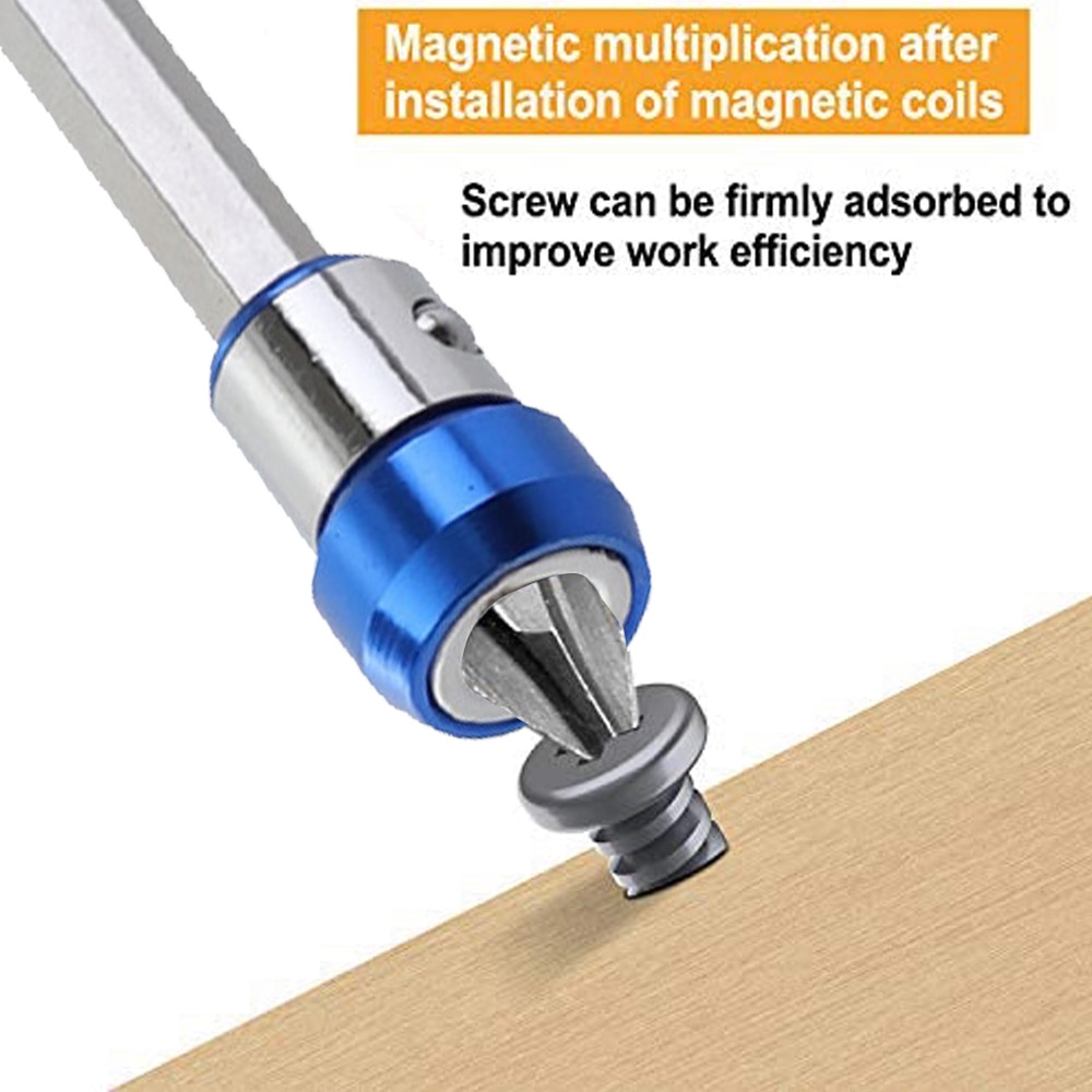 Aluminiowy elektryczny pierścień magnetyczny pierścień magnetyczny wkrętaki antykorozyjny pierścień magnetyczny uniwersalna cewka Phillips wiertło