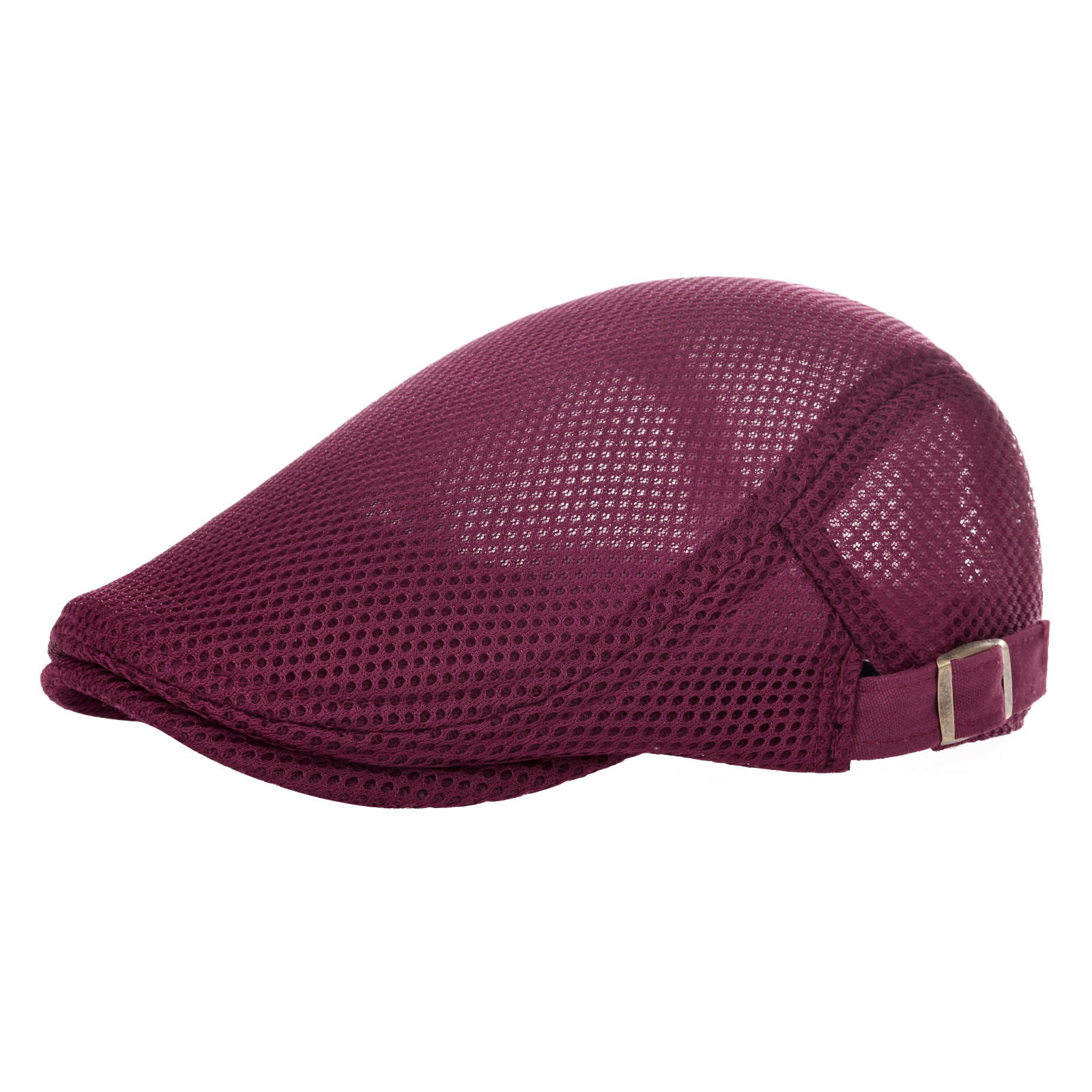 VOBOOM Summer Mesh Irish Cap Golf Ivy Jeff Caps Men Women Lightweight Net Cabbie Newsboy Driver Gatsby Hat Boina: Burgundy