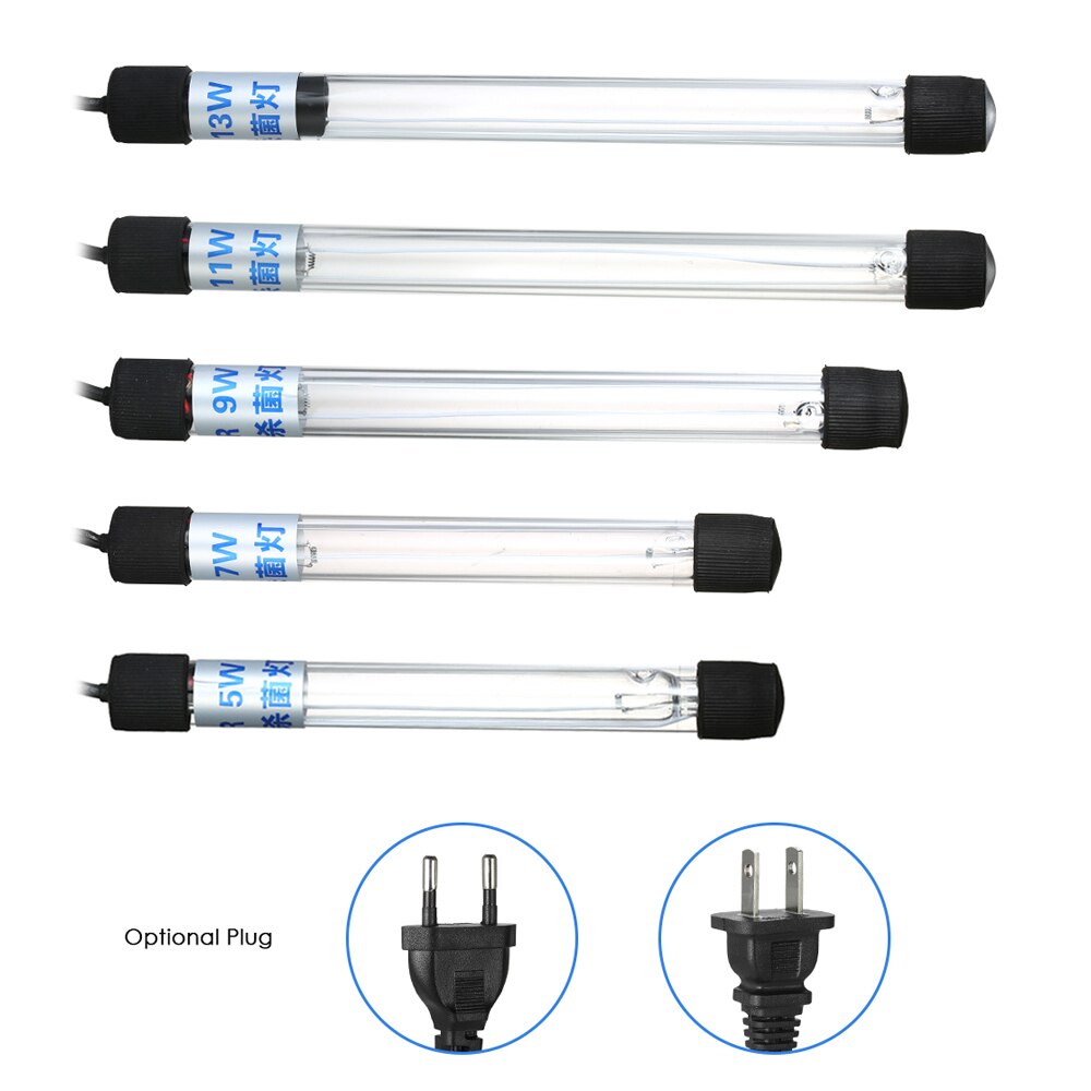 AC220-240V Aquarium UVC Lamp Lights Sterilizer UV Lamp Aquarium Lighting Fish Tank Bactericide UV Disinfection Water