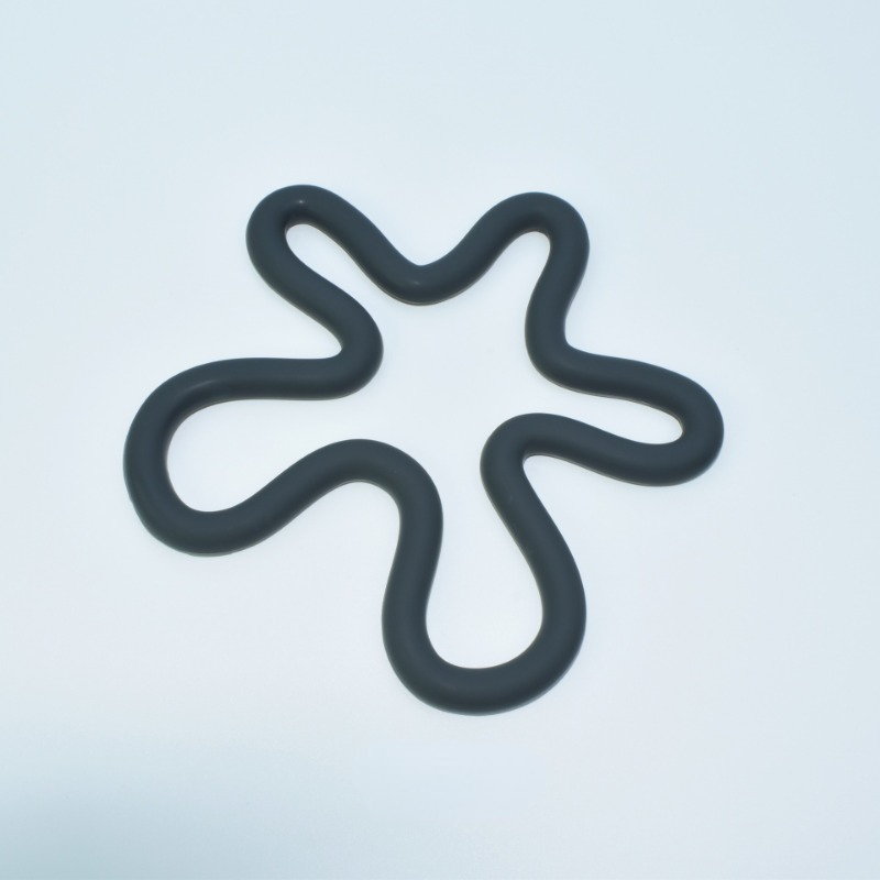 Posavasos geométricos de silicona resistentes al calor, posavasos antideslizantes para tazas de bebidas, mantel individual para mesa, accesorios de cocina, almohadillas para posavasos: Gris oscuro