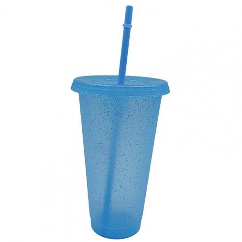 Entzückende Wasser Flasche Stabile Wiederverwendbare mit Deckel Lebensmittel Klasse PP Ausbildung Tasse: hell Blau L