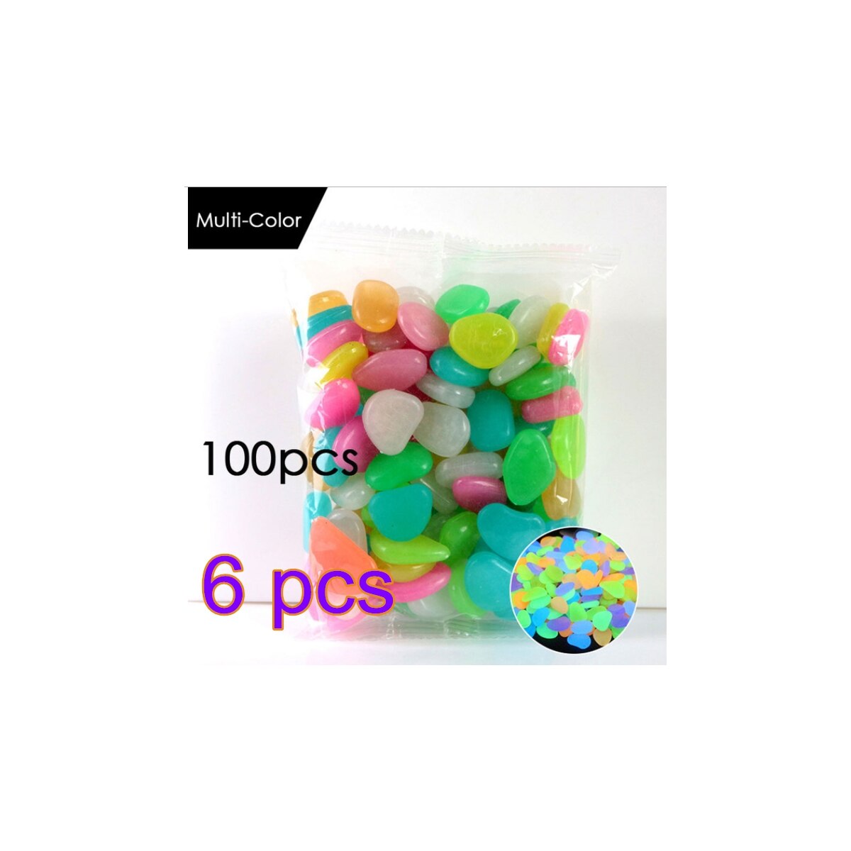 Tuin Decoratie Gangpad Planten Gloeien In Het Donker Gloeiende Steentjes Aquarium Decoratieve Steentjes Gloeiende Steen Jardin: Colourful