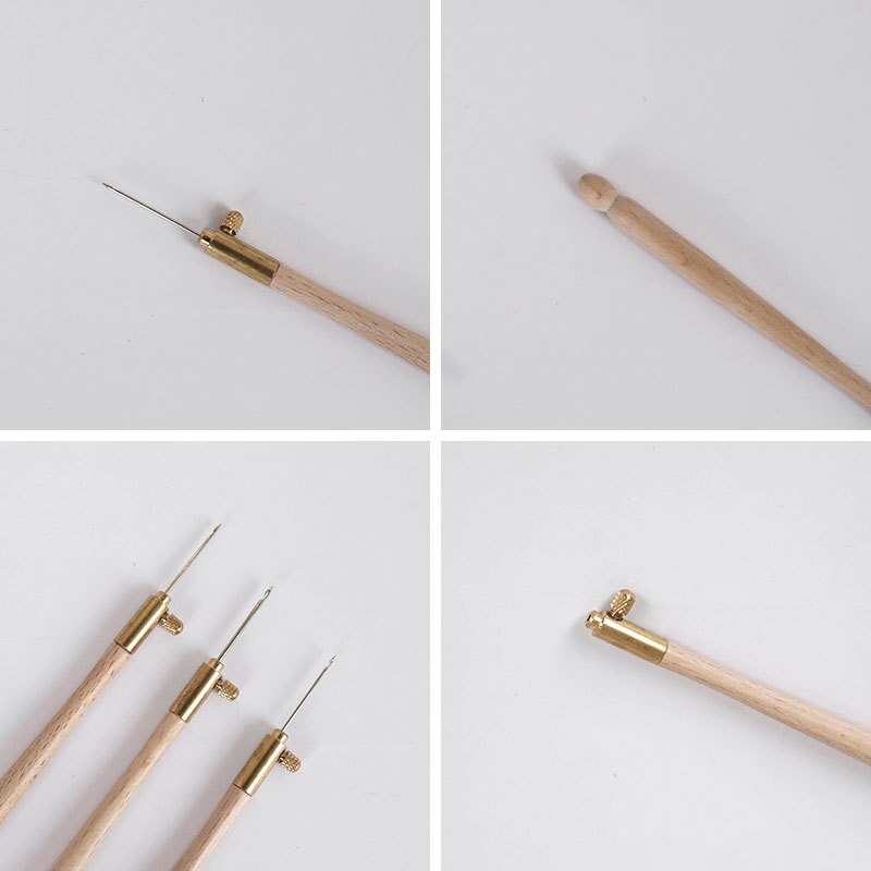 Tambour Hook with 3 Needles Sequin Beads Embroidery Beading Needle Tools Crochet Embroidery Beading Weave Sewing Crochet