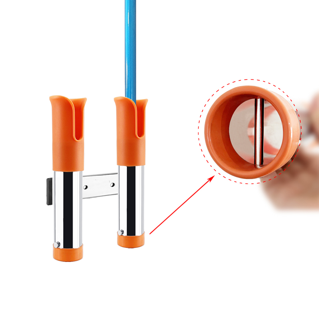 Fishing Rod Holder 2 Tubes Link Slotted Rod holder Boat Fishing Rod Rack Holder Portable Pole Tube Mount Bracket Marine Grade