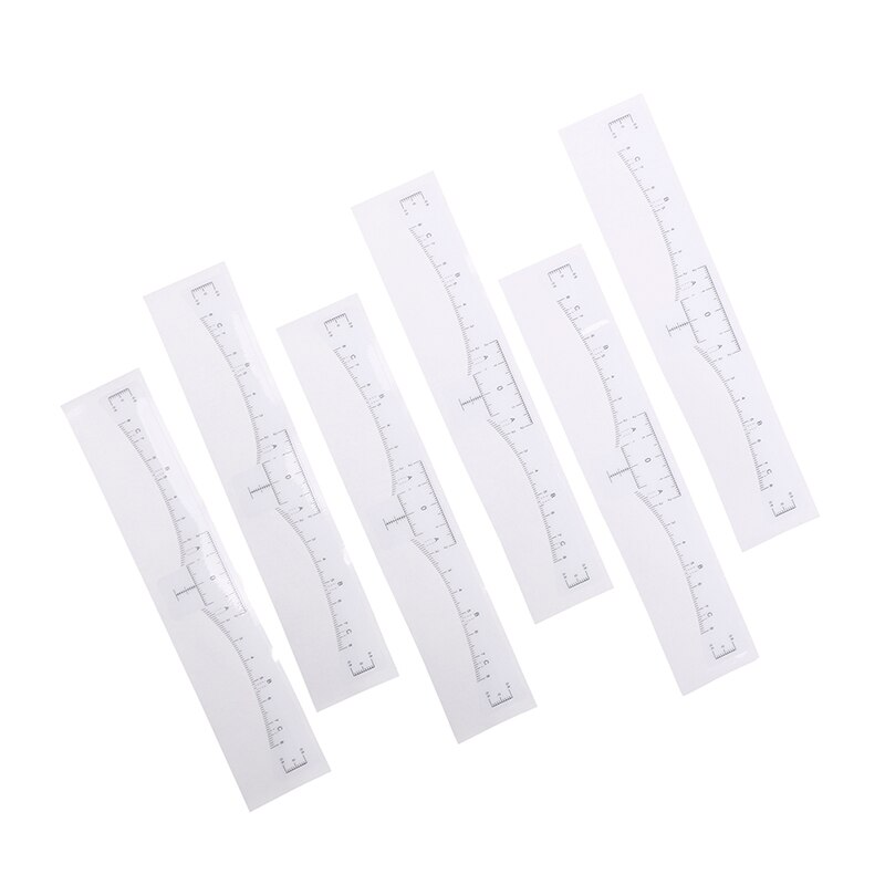 10Pcs Eyebrow Ruler Sticker Grooming Stencil Shaper Ruler Measure Tool Eye Brow Drawing Guide Card Brow Template DIY Make up