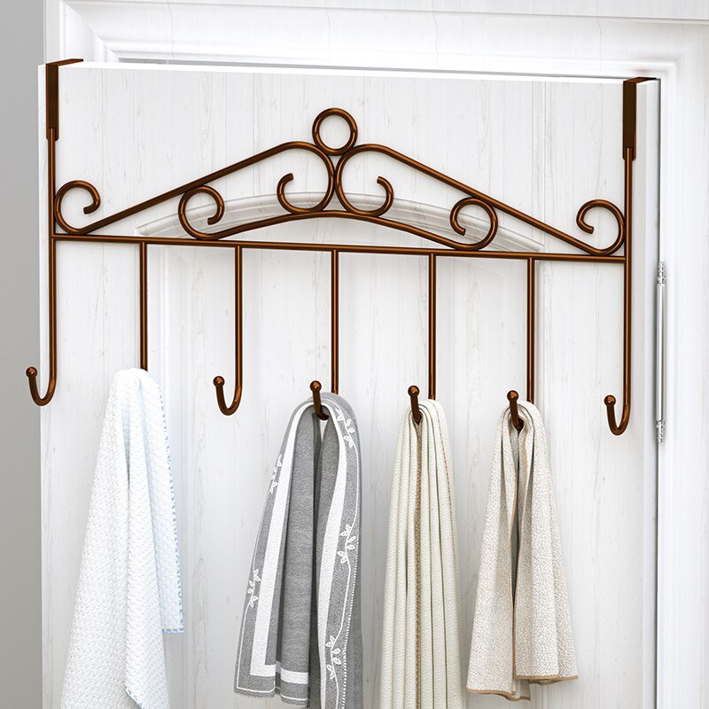 Door Hooks Coat Hat Clothes Holder Free-Punch Towel Hat Holder Key Hanger For Kids Bedrom Bathroom Door Back Storage