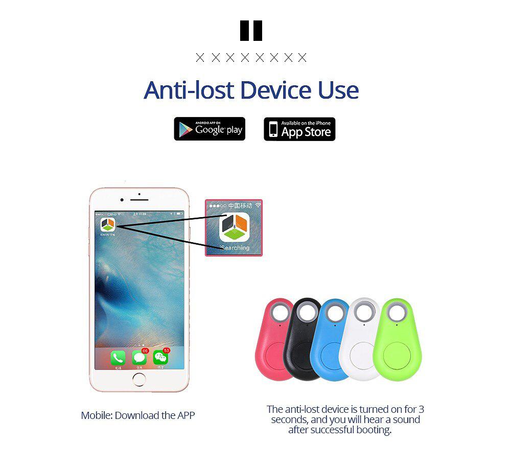 304 telecomando intelligente allarme portachiavi anti-smarrimento localizzatore GPS con localizzatore di etichetta chiave inseguitore compatibile Bluetooth