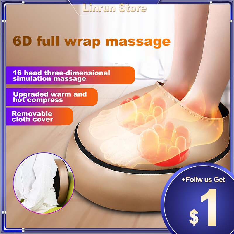 Vibromasseur électrique pour les pieds, appareil de soins de santé, thérapie par chauffage infrarouge, Shiatsu, pétrissage, relaxation, pression d'air