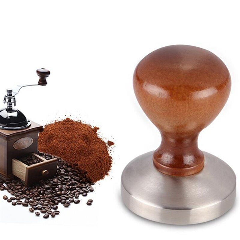 4 stuks koffieaccessoires: 58mm roestvrijstalen koffietampers met 12oz opschuimers, een koffielepel en een latte art-pen