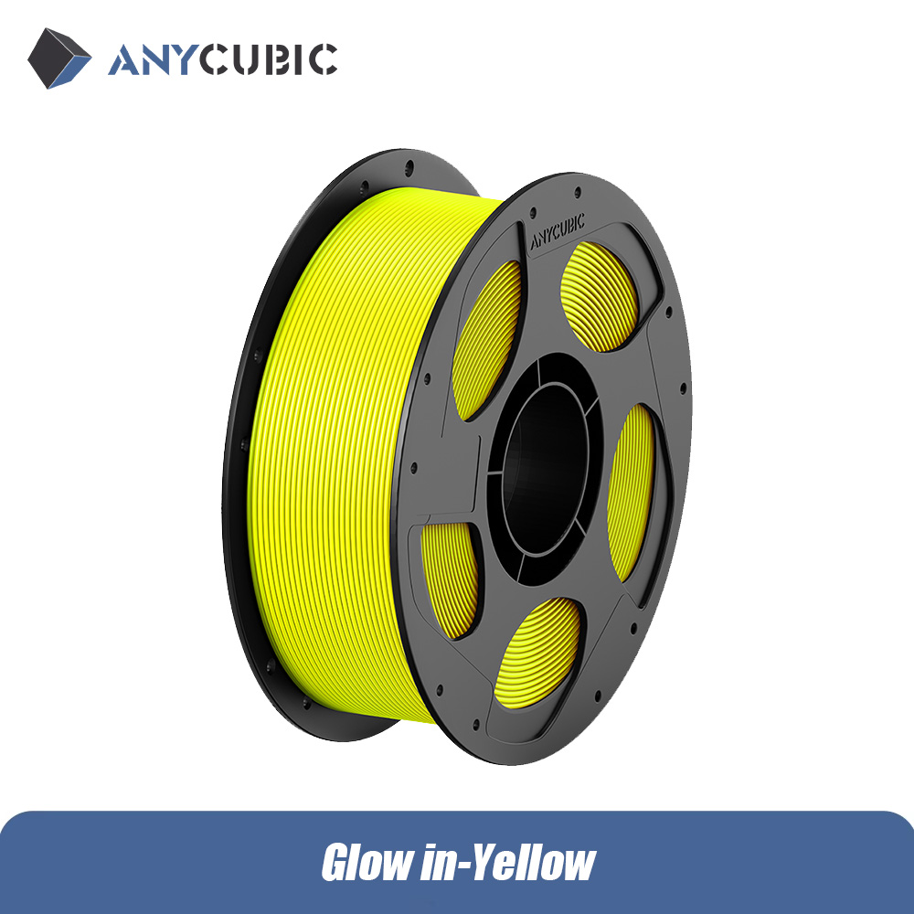 ANYCUBIC-filamento PLA Multicolor para impresora 3D, Material consumible de goma de plástico, 1,75mm, 1 kg/rollo, FDM, Kobra: Rojo rosa fluorescente
