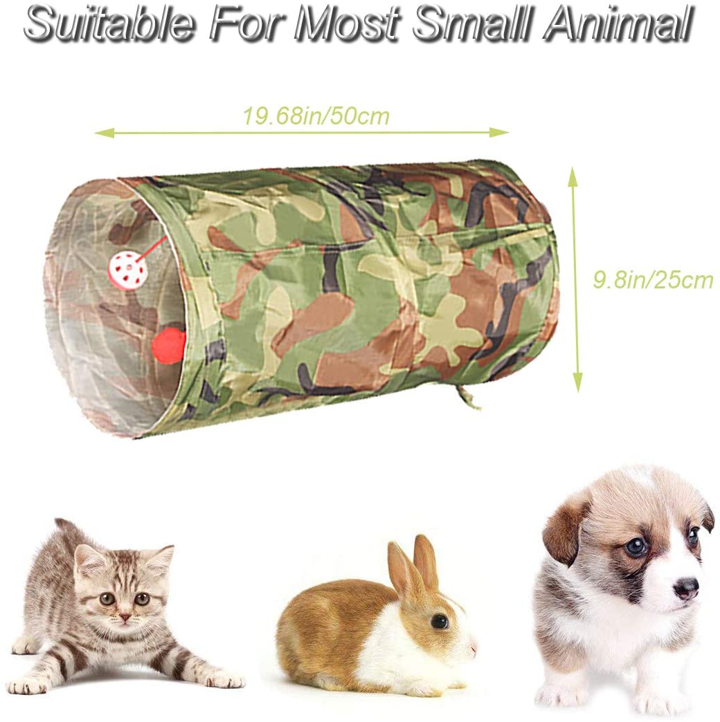 2/3/4 5-way Interactive Collapsible Cat Tunnel Tube Kitty Tunnel Bored Cat Pet Toys Peek Hole Toy Cat Puppy Kitty Kitten Rabbit: Black