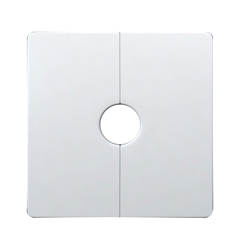 N0HB Plastic Split Square Escutcheon Plate Wall Split Flange Snap-on Hole Decorative Cover for Home, Office, Shopping Mall: White / 12mm