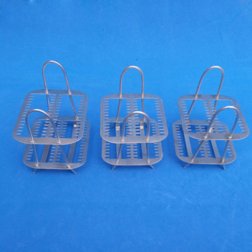 10/15/20/24/26/40 Slots Stainless Steel Staining Rack For Micro Slides Lab Spare Parts