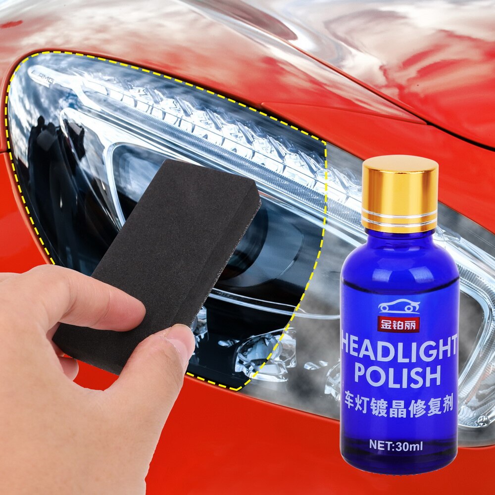 30ML Car Headlamp Polisher Headlight Polishing Liquid Oxidation Rear View Coating Solution Repair Kit Motorcycle Accessories