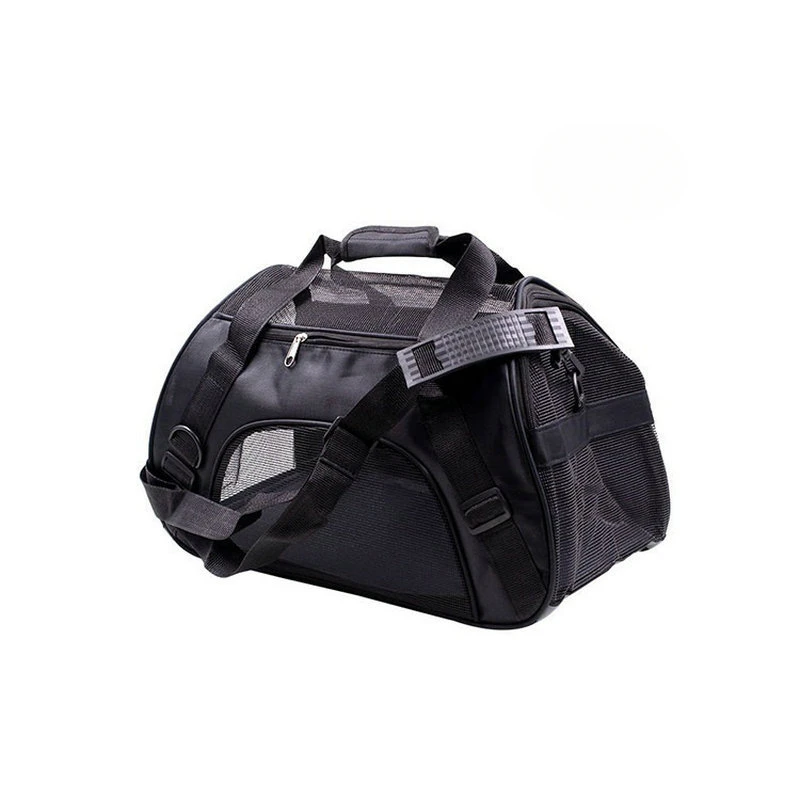 Tragbare Hund Katze Tragetasche Haustier Welpen Reisetaschen Atmungsaktive Gittergewebe Kleine Hund Katze Hunde draussen Zelt Träger Ausgehende Haustiere Handtasche: L / Schwarz