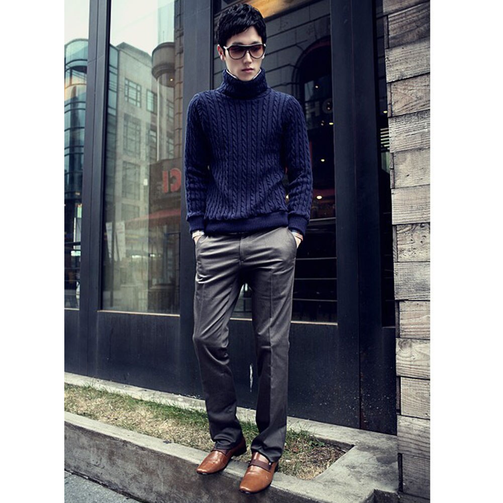 Men's Suit Pants Slim fit Casual Formal Straight Dress Pants Cotton Trousers