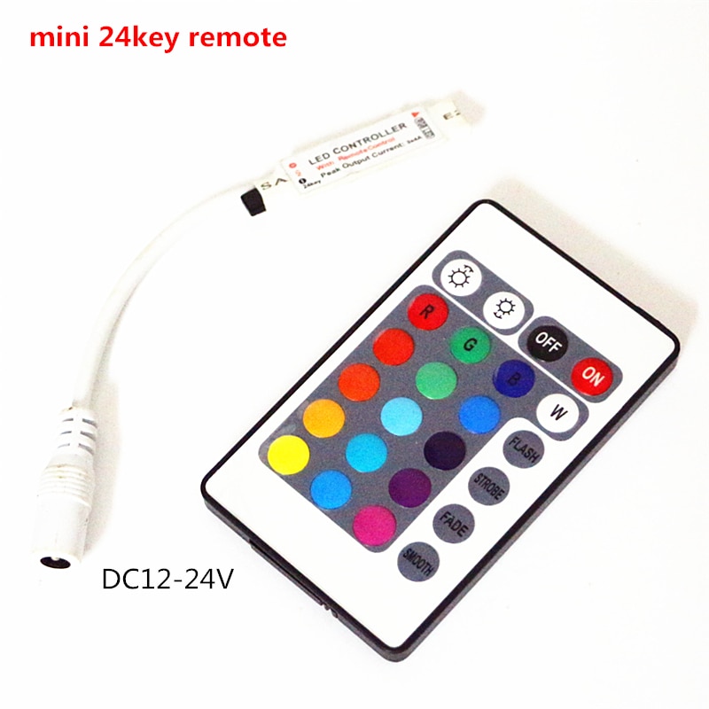 24 44 Sleutels Mini LED IR RGB Afstandsbediening DC5V 12 V 24 V draadloze IR Remote Dimmer voor 2835 3014 3528 5050 RGB LED Strip licht